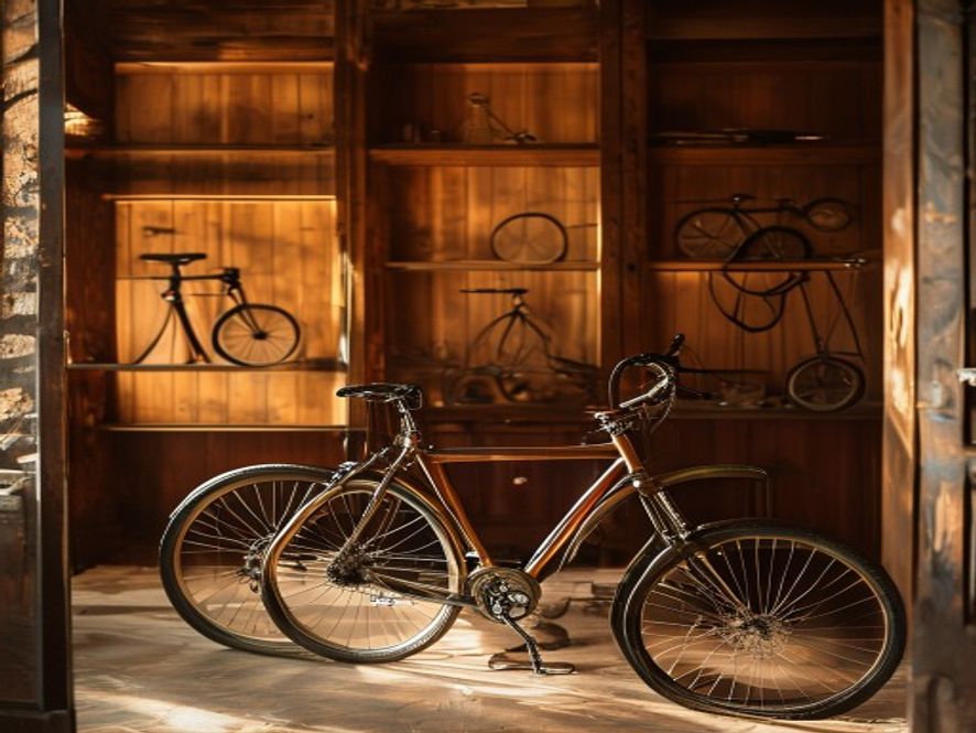 En nostalgisk cykelhistorie som visar klassiska cyklar och gamla cykelvägar genom Stockholm från ett fåtal årtionden sedan